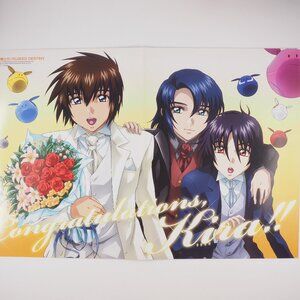 Anime girls Japanese illustration folded vintage poster NEW 064 Gundam Seed